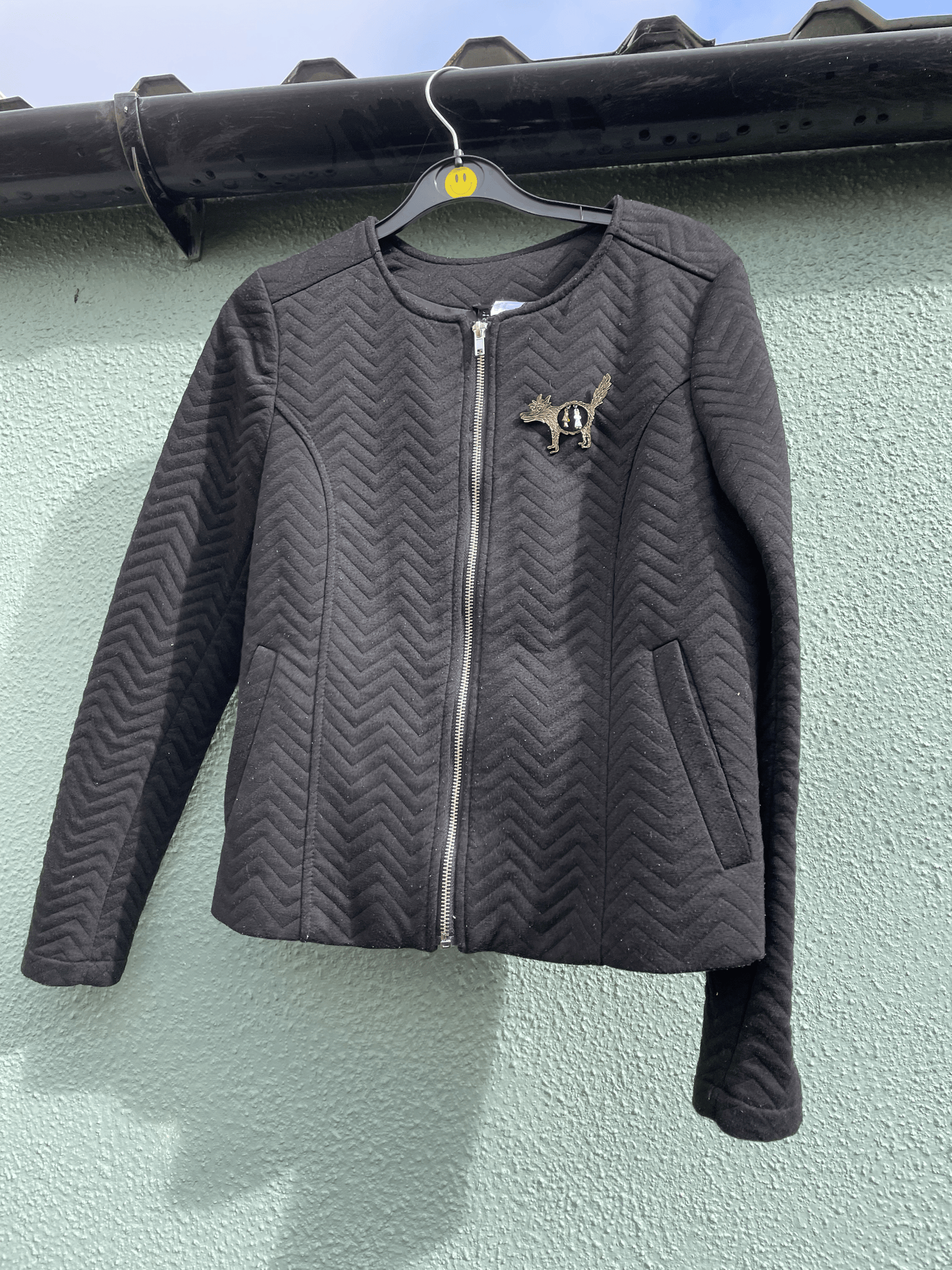 Black Rib Fitted Jacket